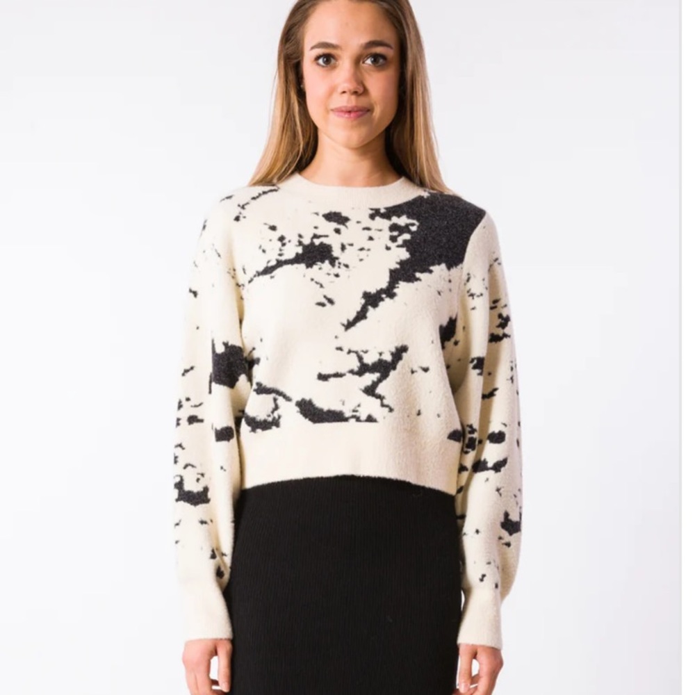 Kerisma Black and Cream Crew Neck Sweater